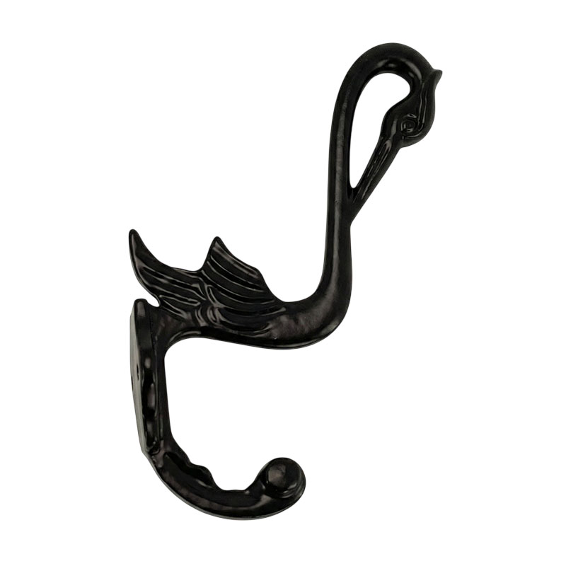 ロートアイアン製ツルデザイン壁付けフック｜アンティーク調ブラックアイアンフック