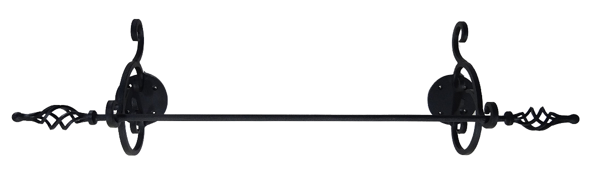 おしゃれなロートアイアンタオル掛け