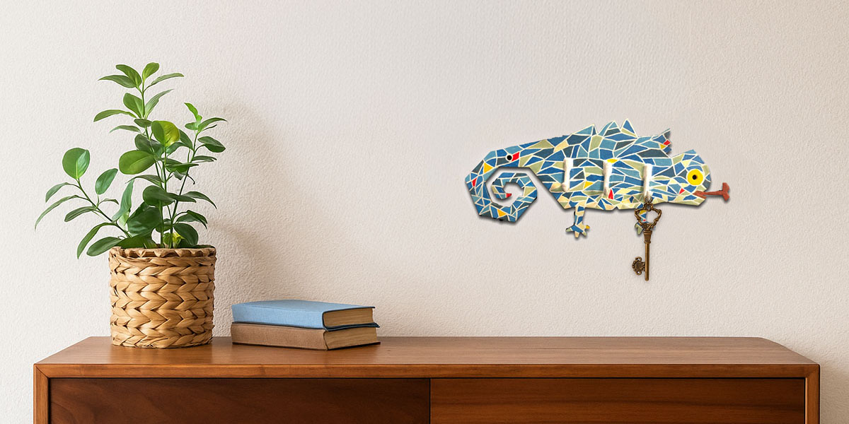 アイアンの質感が素晴らしい高品質なアイアン鍵掛け・ウォールデコのインテリア設置例