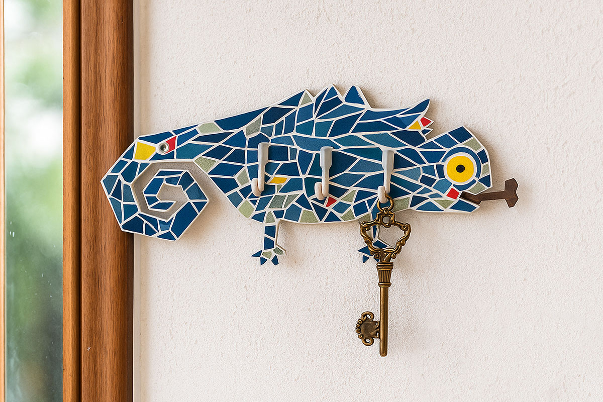 アイアンの質感が素晴らしい高品質なアイアン鍵掛け・ウォールデコのインテリア設置例