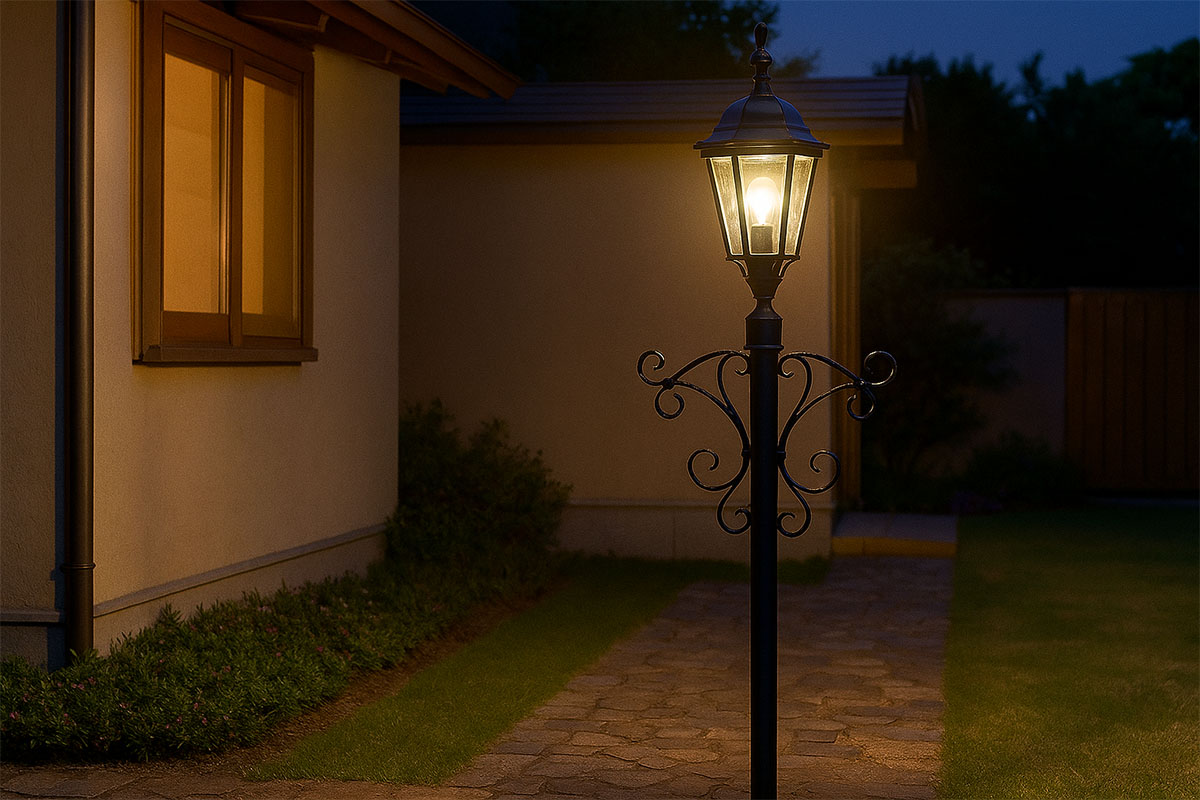 Forgemanのロートアイアン製街灯ポール・照明灯柱