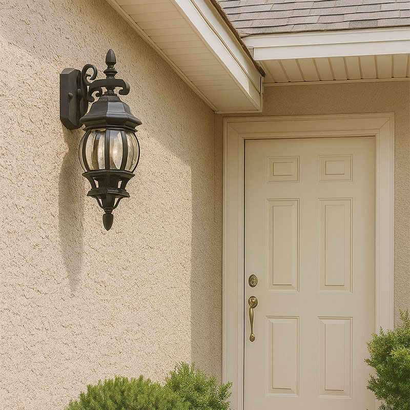 ヨーロピアンクラシコ1灯壁付けブラケット照明ライト（ブラック