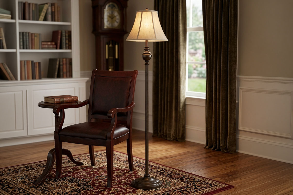 エレガントなブロンズ仕上げとクロスシェードのBARNES and IVY間接照明の設置例