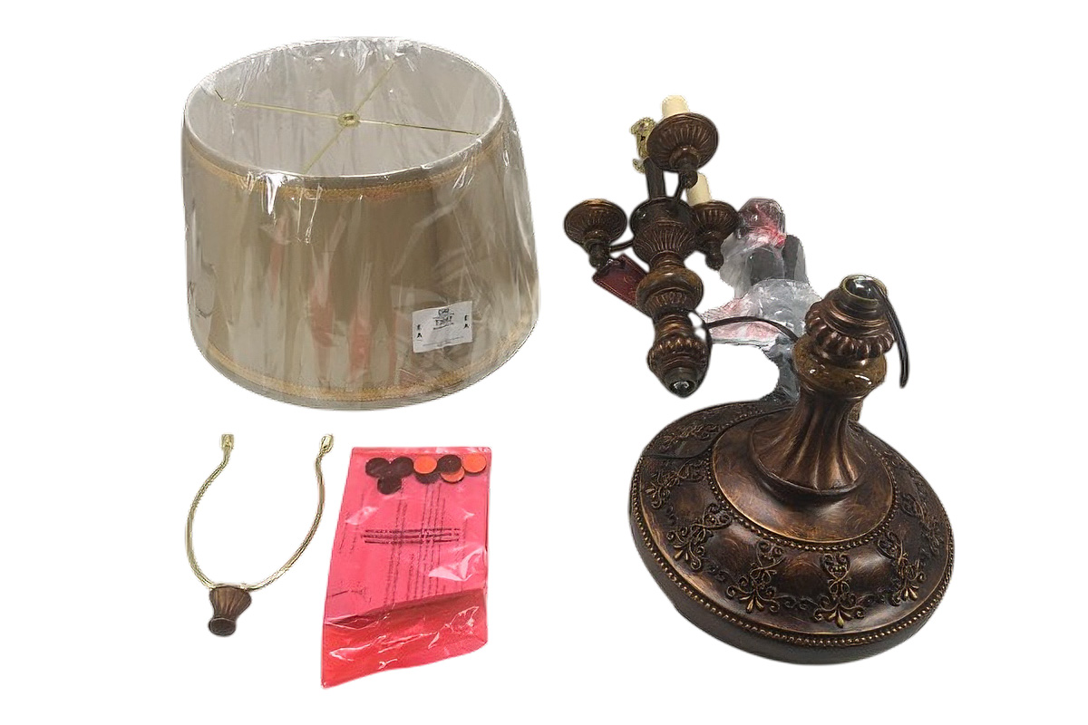 ルースブロンツォ4灯フロアランプ（ブロンズ）｜クロスシェード