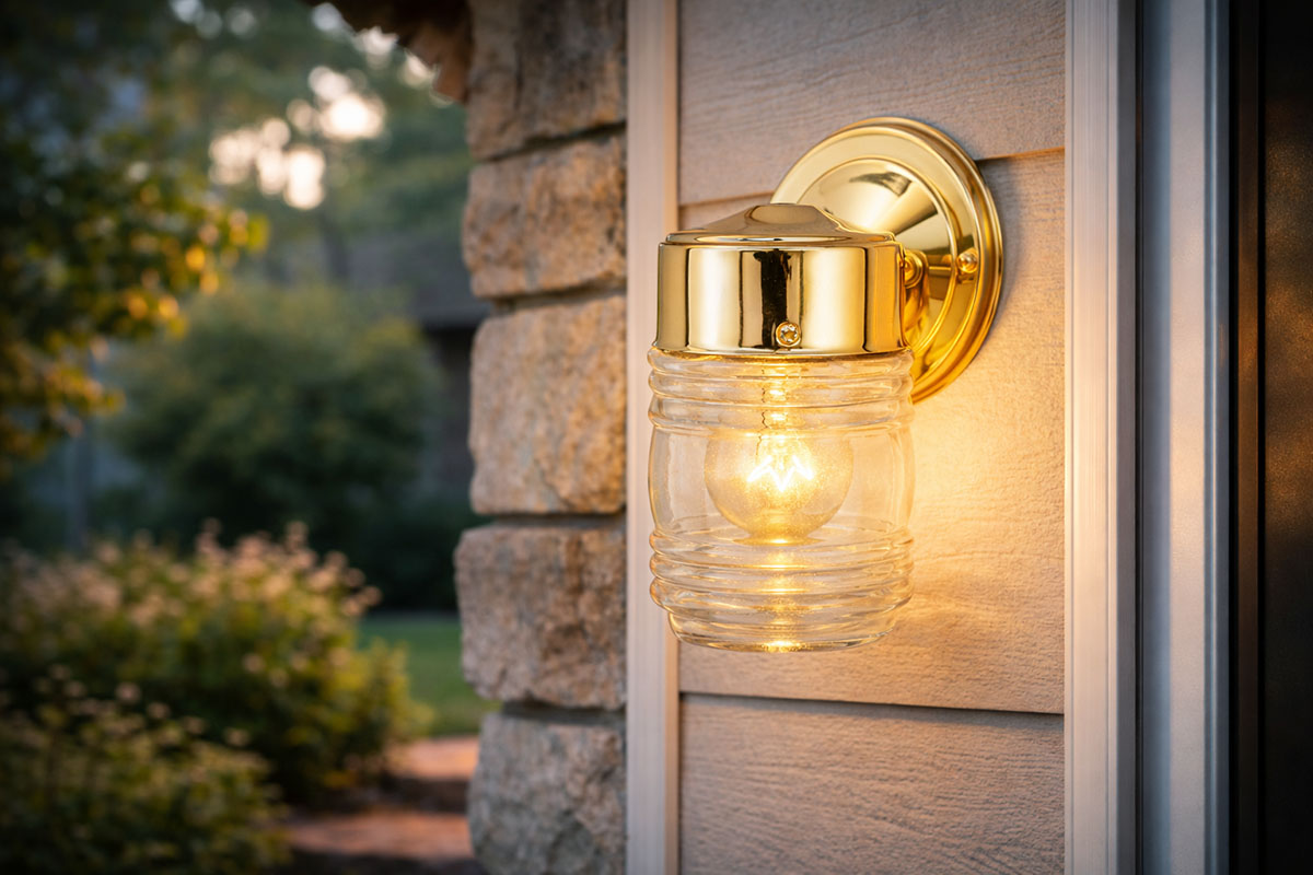 防滴型ジェリージャーブラケットライト｜屋外用ガラス照明