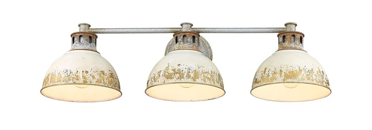 青色シェードの洗面用ブラケットライト