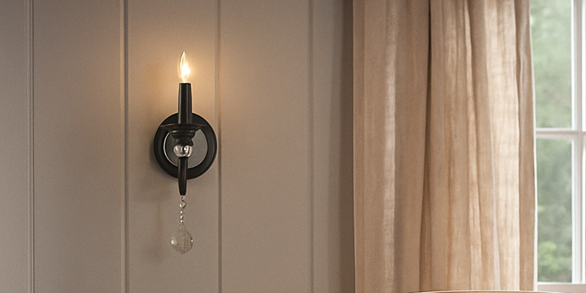 室内を華やかに彩るキャンドル風エレガント壁付け照明の設置例