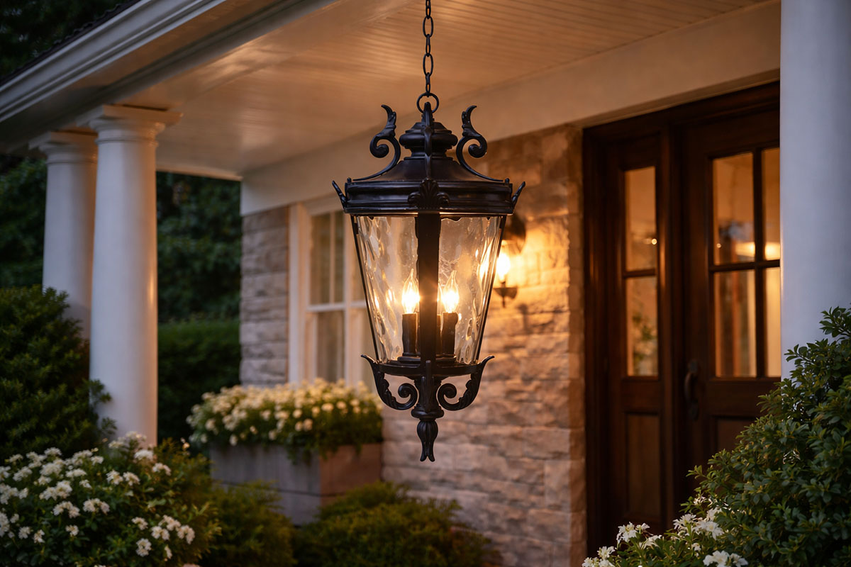 優雅なアンティーク調デザインのペンダントライト