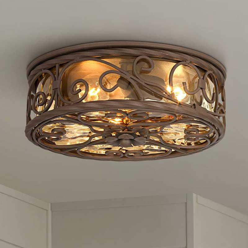 優雅なアンティークデザインの屋外用シーリングライト