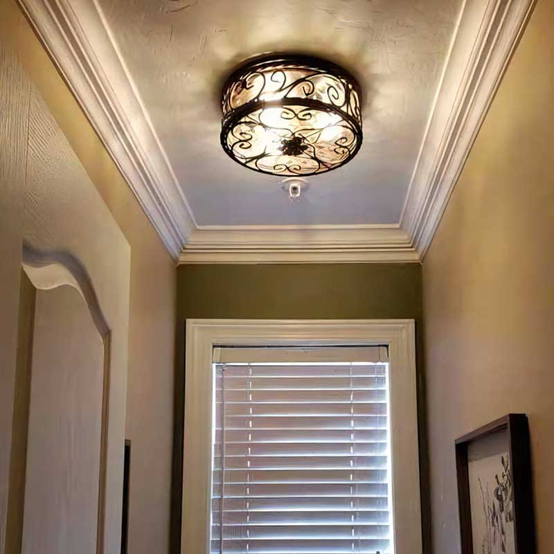 優雅なアンティークデザインの屋外用シーリングライト