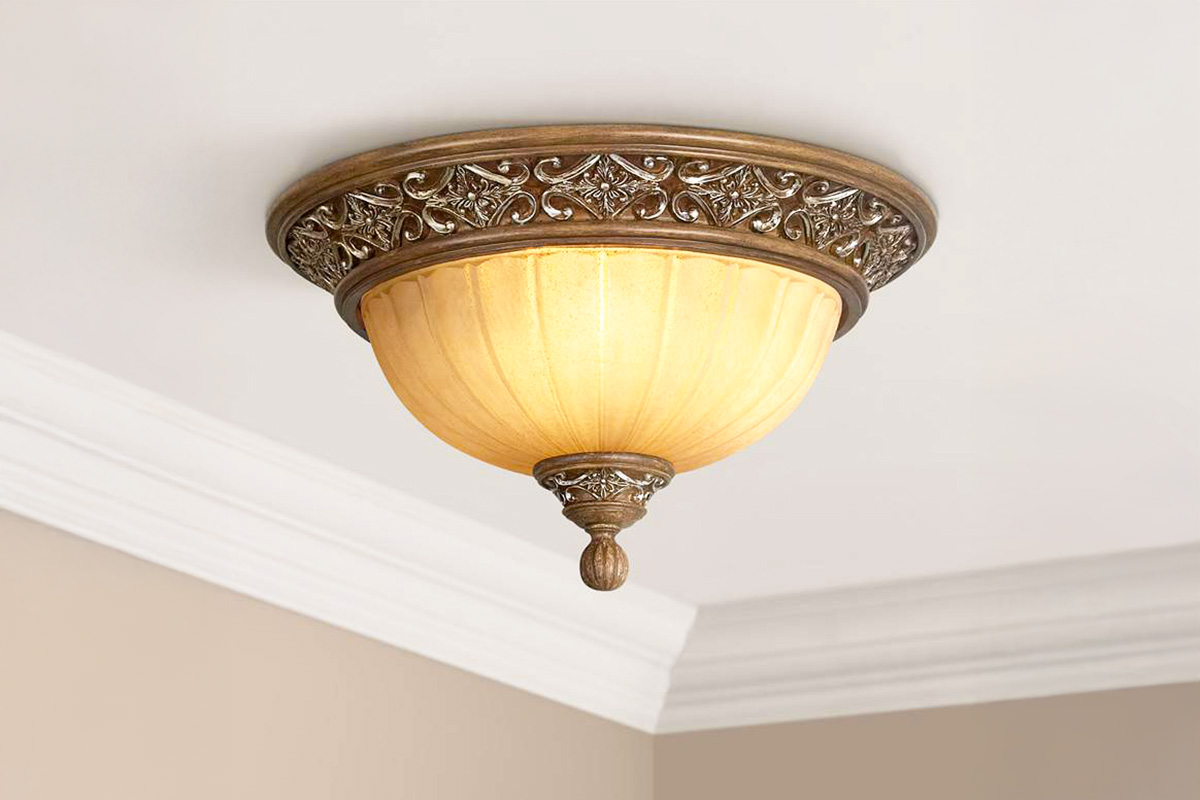 スターリンエステート2灯シーリングライト（ゴールデンブロンズ＋