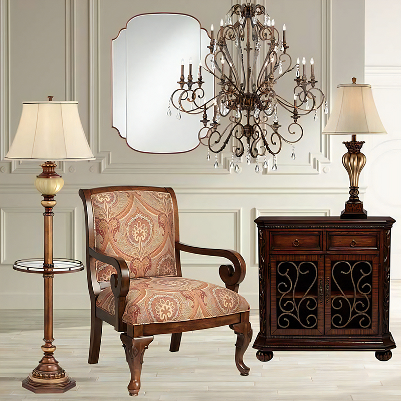 ハイドパーク1灯フロアランプ（ブロンズ・ゴールド）｜クロスシェード