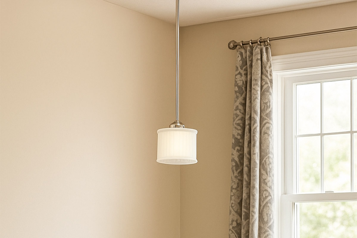 上質な輸入照明でクラシック空間を演出するデザインペンダントライトの設置例