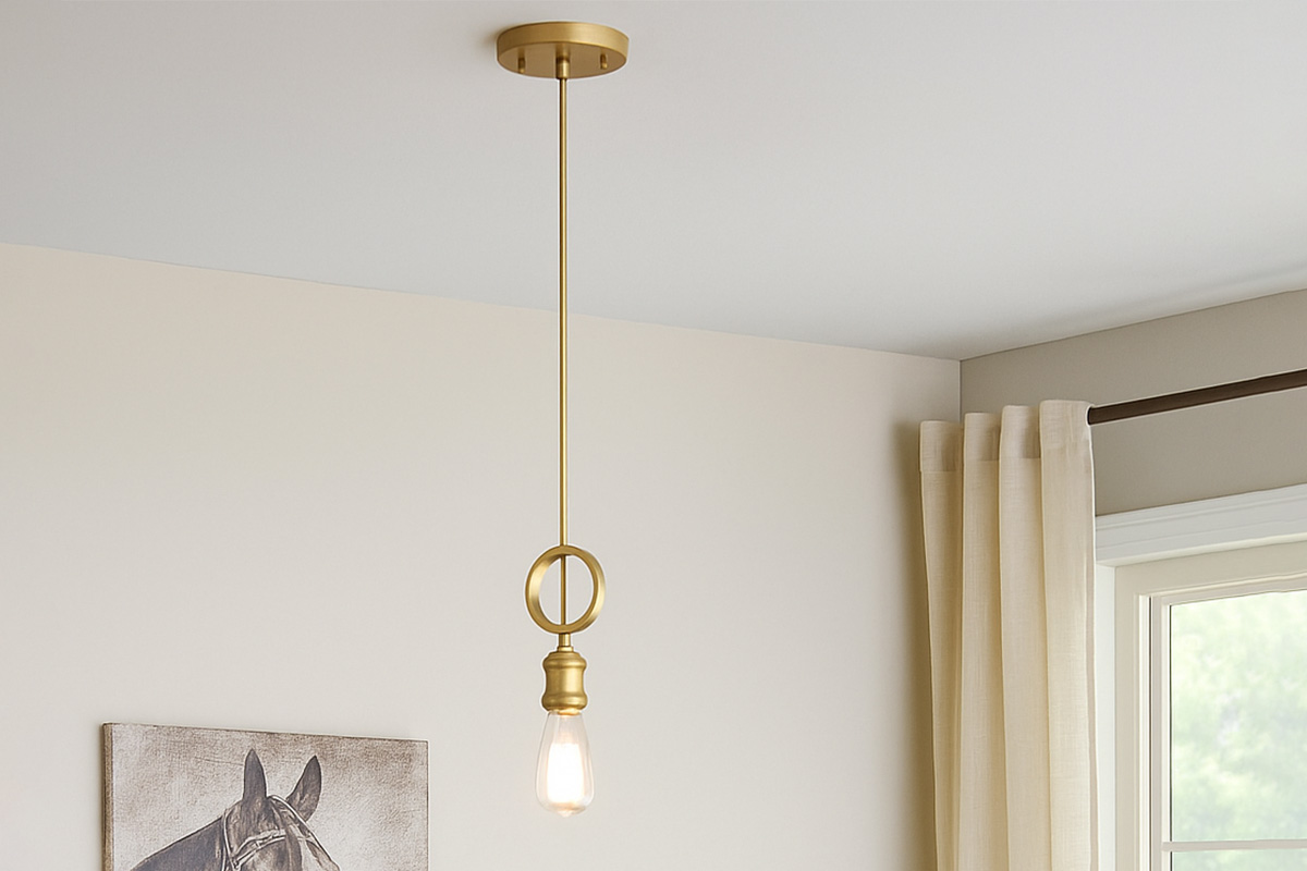 ナチュラルブラスのおしゃれな室内用ペンダント照明