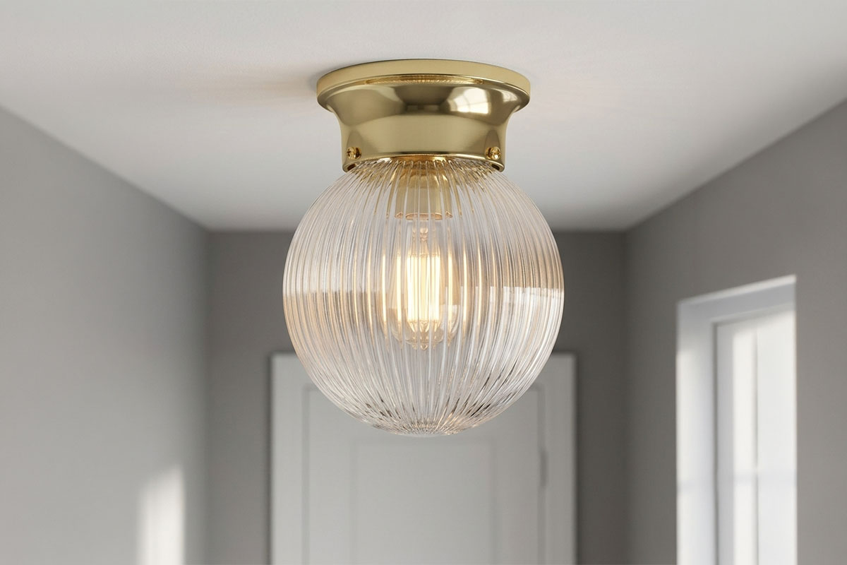 シンプルモダンなデザインのお洒落なインテリア天井照明の設置例