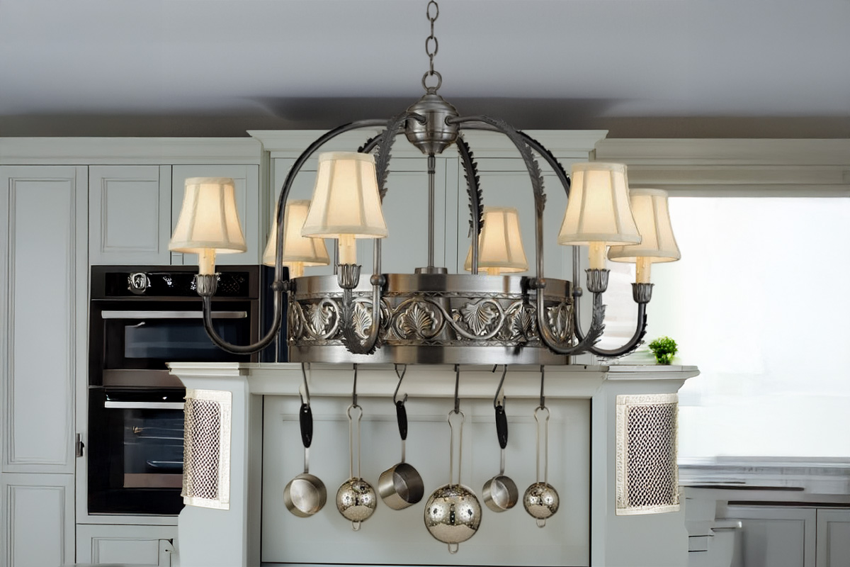 SANDRA LEE リーフ6灯ペンダントライト｜クロスシェードが魅せるアンティーク調のおしゃれなインテリア照明