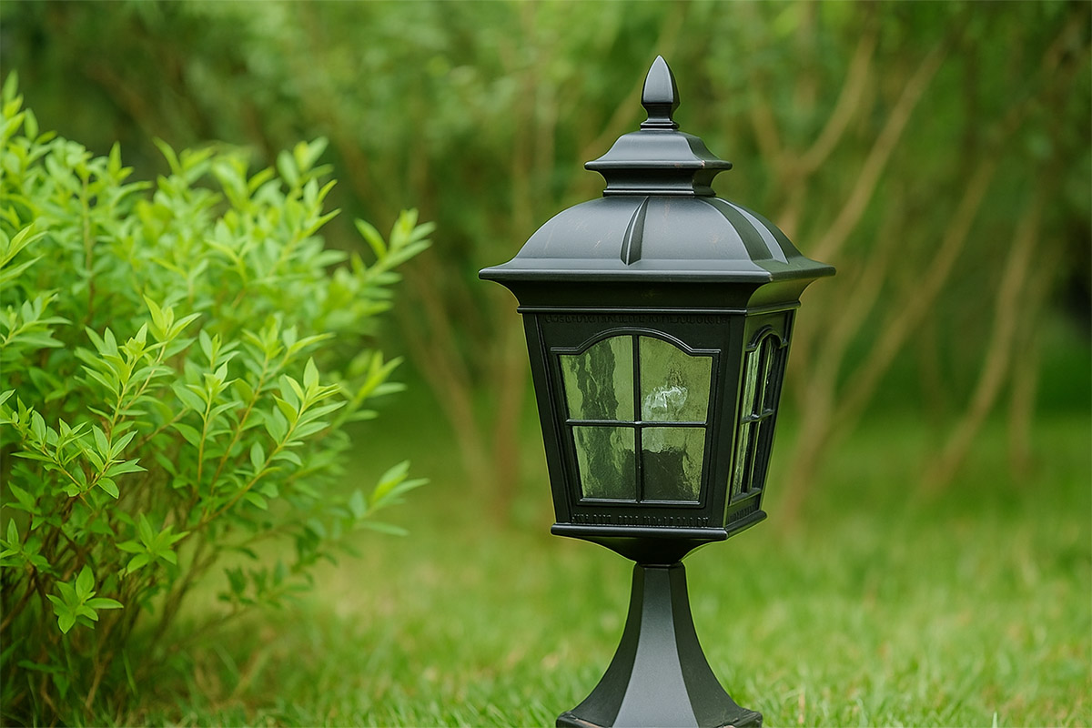 おしゃれでアンティーク風なポスト型照明