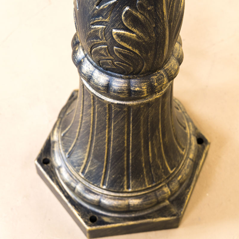 ヨーロピアンスタイルのアンティーク風ポスト型屋外照明