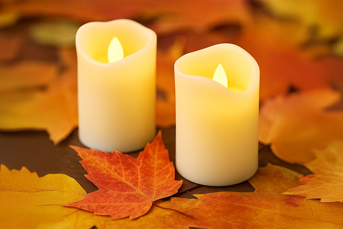 揺らぐ灯りが心地よい、ホワイトLEDキャンドルの設置例イメージ