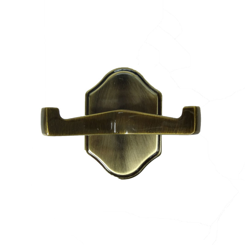 アンティークブラス仕上げのバスローブフック＆タオル掛け