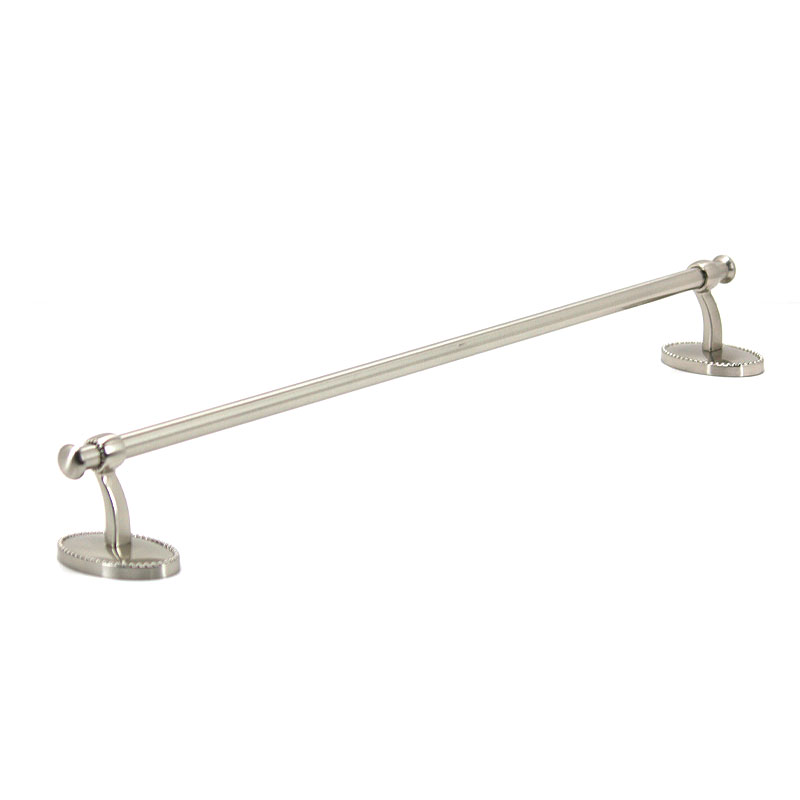 クラシックなデザインが映えるサテンニッケル仕上げのタオルバー